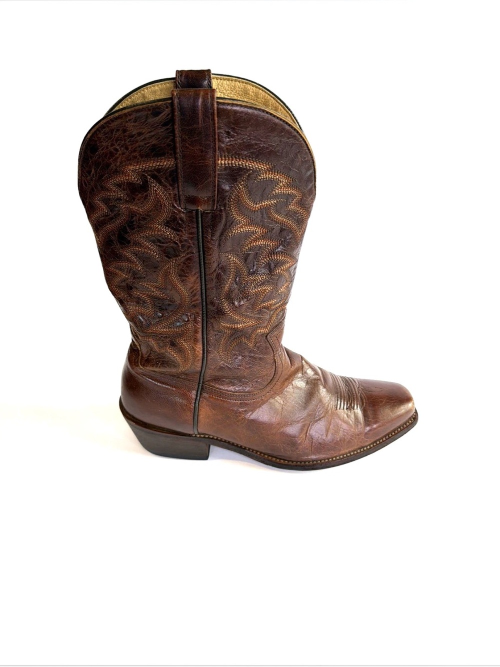 Moonshine Spirit Brown Leather Cowboy Western Boots Men Sz 11 EE Made In Mexico